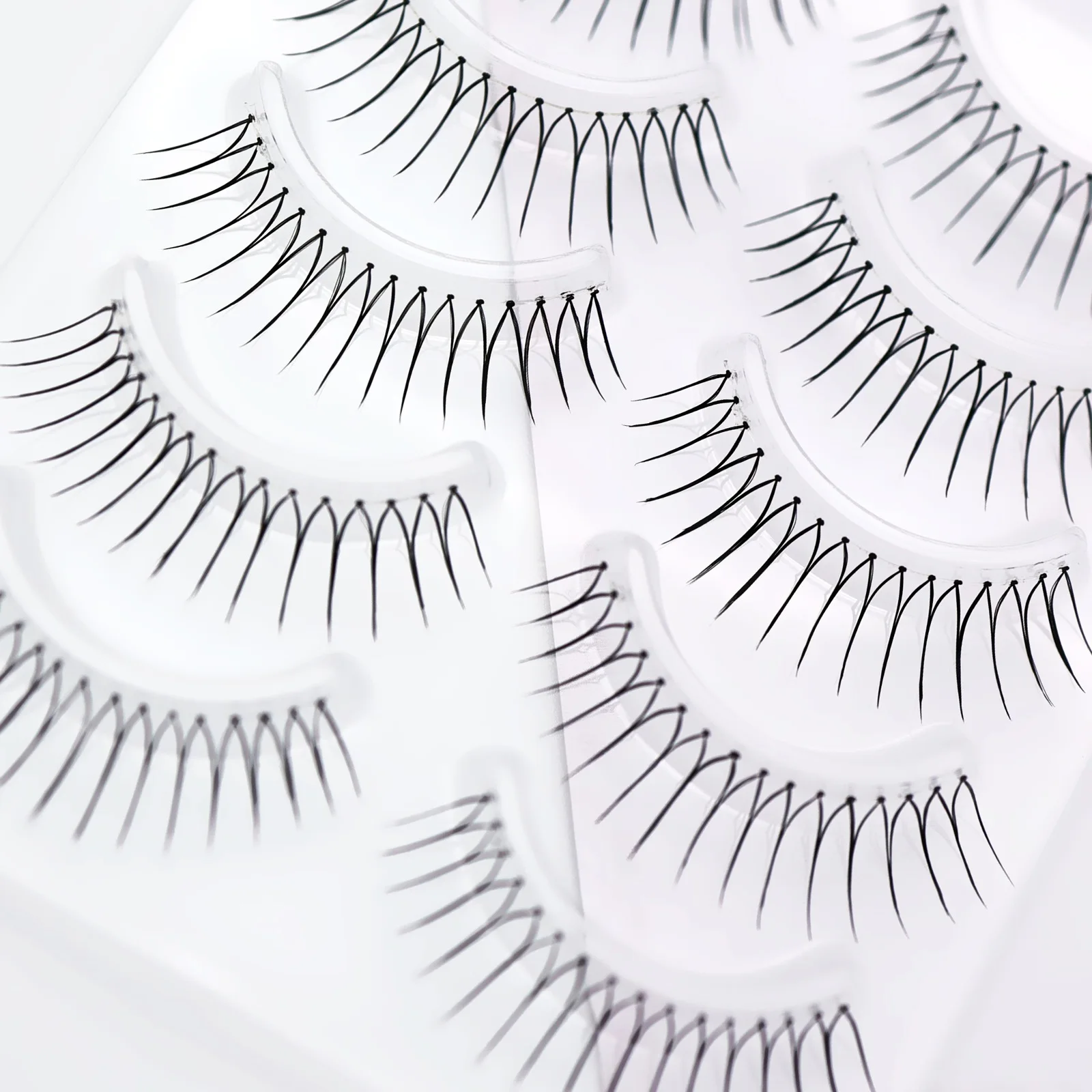 Pestañas postizas Kpop segmentadas en forma de U, grupo coreano, pestañas individuales naturales, pestañas de Manga de gran capacidad DIY