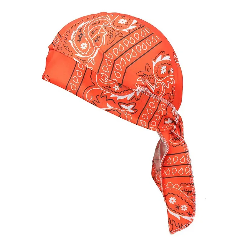 Paisley Durag Unisex Outdoor Bandana Kopftuch für Radfahren, Wandern, Hip-Hop, Atmungsaktive Motorrad-Schädelkappe, Streetwear Retro Bandana