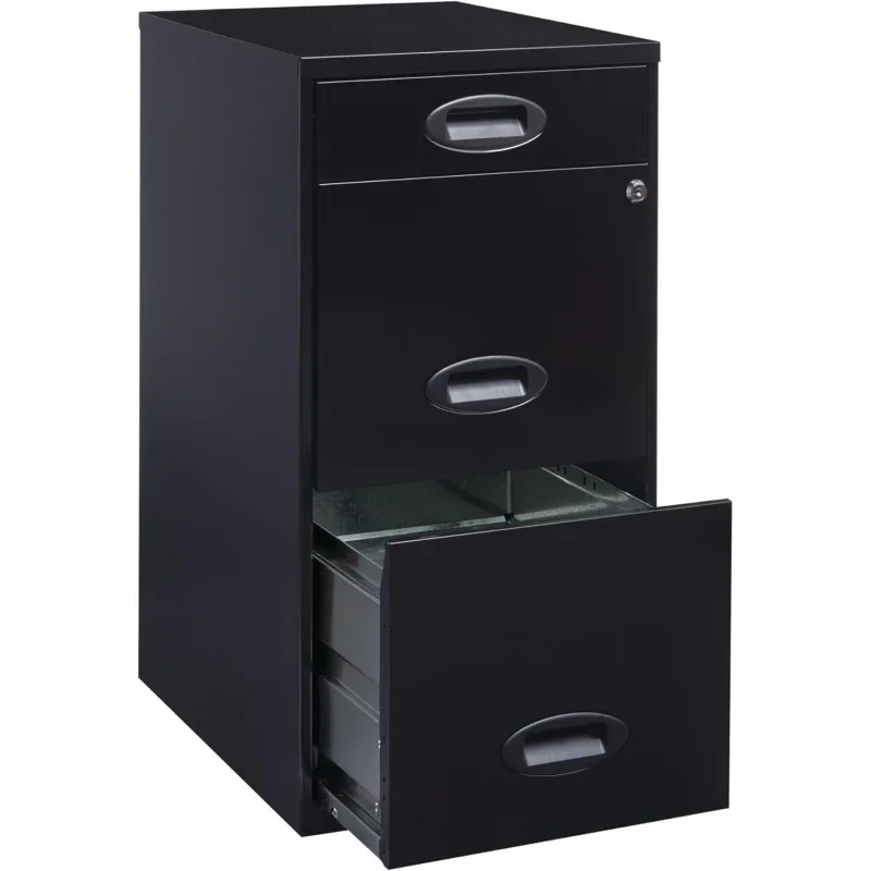 SOHO 18D Archivador vertical organizador de 3 cajones, negro