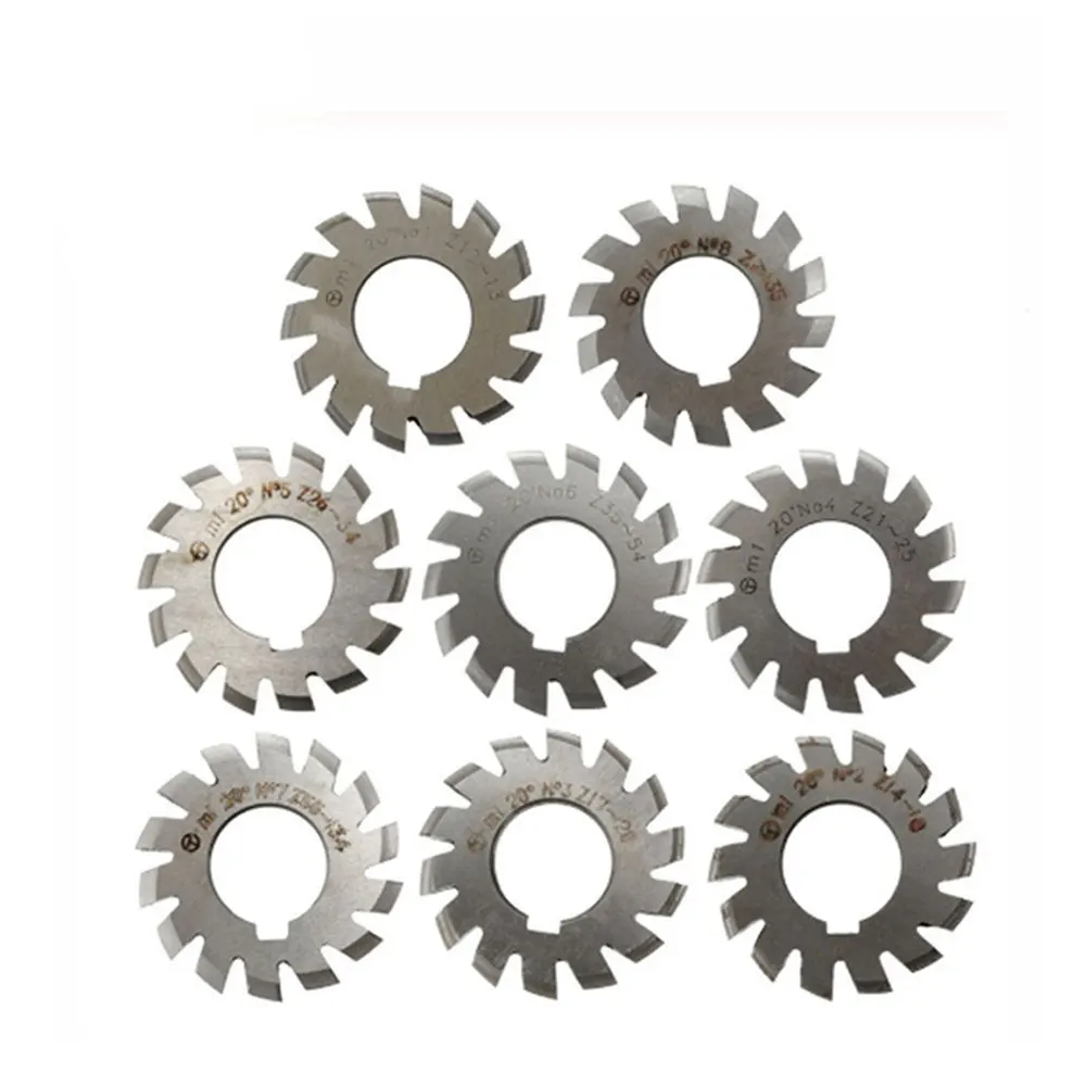 1 Stück PA20 ° Hochgeschwindigkeits-Stahlzahnradschneider mit Modulgrößen M0,3 M0,5 M0,75 M1 M1,25 M1,5 M2 M2,5 M3 M4 M5 und M6 (Nr. 1–Nein. 8) – Detail 6