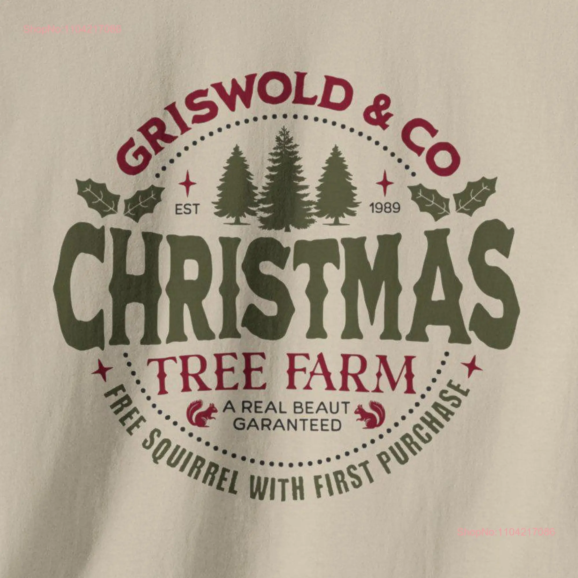 Griswold Christmas Tree Farm Funny Movie Heavy Cotton T Shirt long or short sleeves