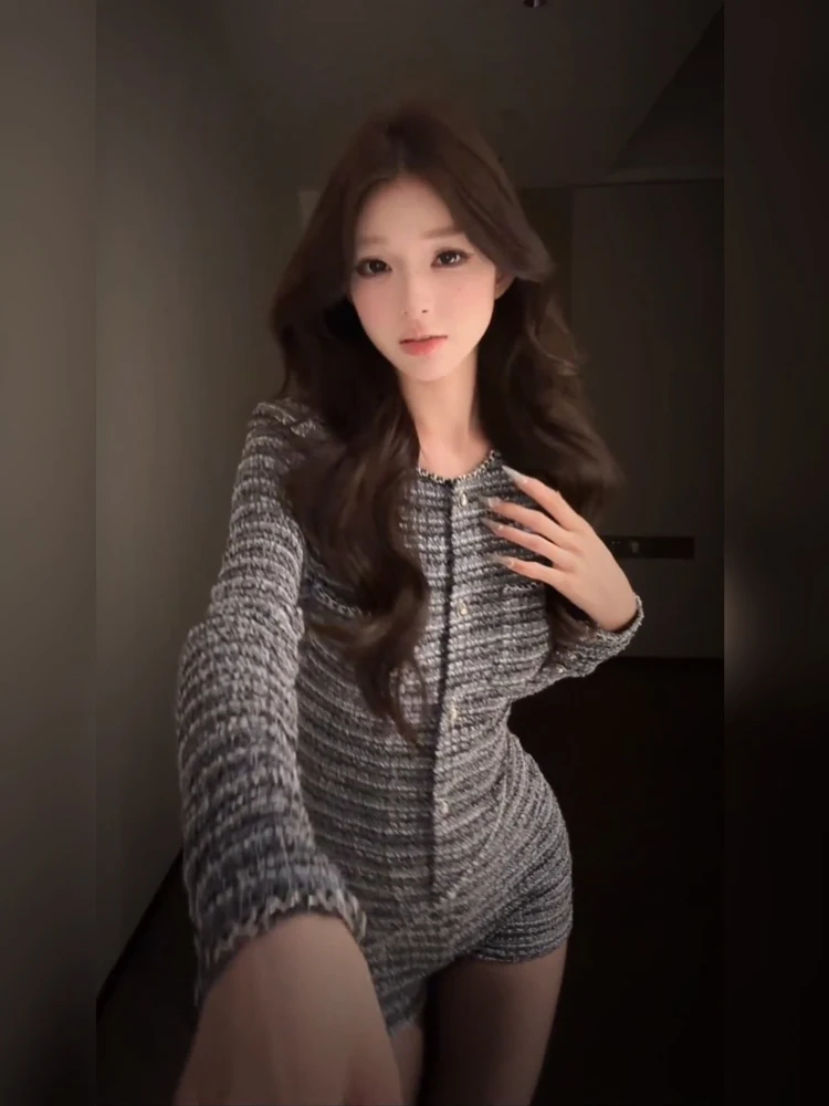 

XZY Sexy Slimming One-Piece Suit for plus Size Women Early Autumn Hot Girl Sexy Shorts Korean Style Commute Polyester Fiber