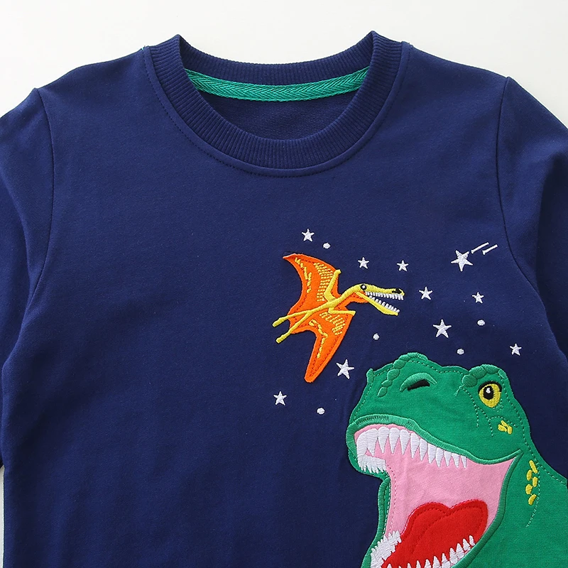 Little maven 2024 Spring New Tops Kids Clothes Baby Boys Autumn Children\'s Clothing Cartoon Dinosaurs Infants Sweatshirts Hoodie