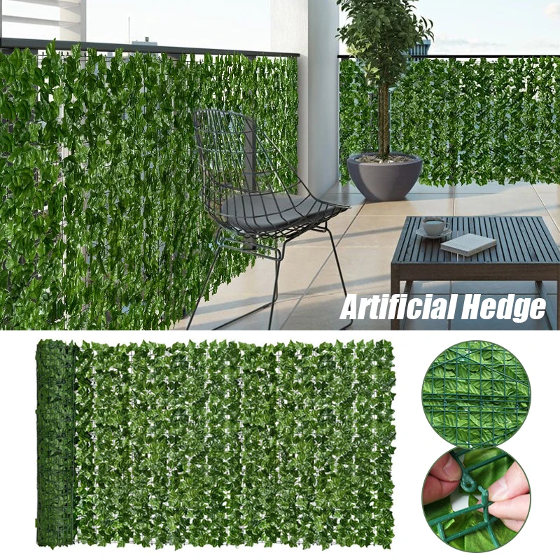 

Artificial Ivy Hedge Fence Panels 1/3M Green Leaf Fake Privacy Screen for Outdoor Garden Balcony Home Decoration