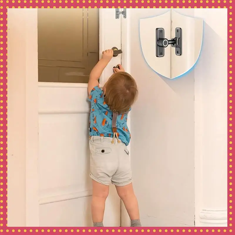 

B74A Heavy Duty Gate Latches 90 Degree Right Angle Barn Door Lock Anti-Theft Sliding Door Lock Latch For Garden