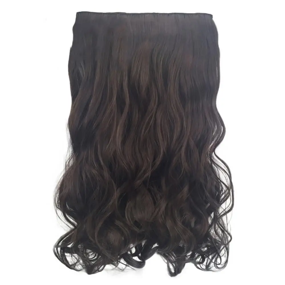 Curly Wavy Clip In Hair Extension Cosplay Wig Synthetic Artificial Long Curly Hairpiece Blonde Black Color False HairPiece Wigs