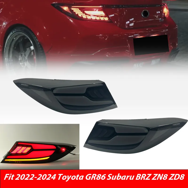 

Pair Red LED DRL Brake Tail Lights For 2022-2024 Toyota GR86 Subaru BRZ ZN8 ZD8