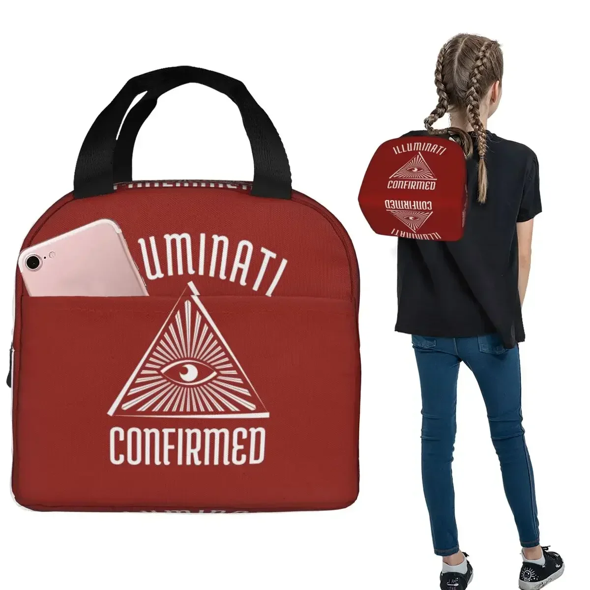 Masonic Mason Freemason Insulated Lunch Bag for Women Children Leakproof Food Boxes Thermal Lunch Box Tote