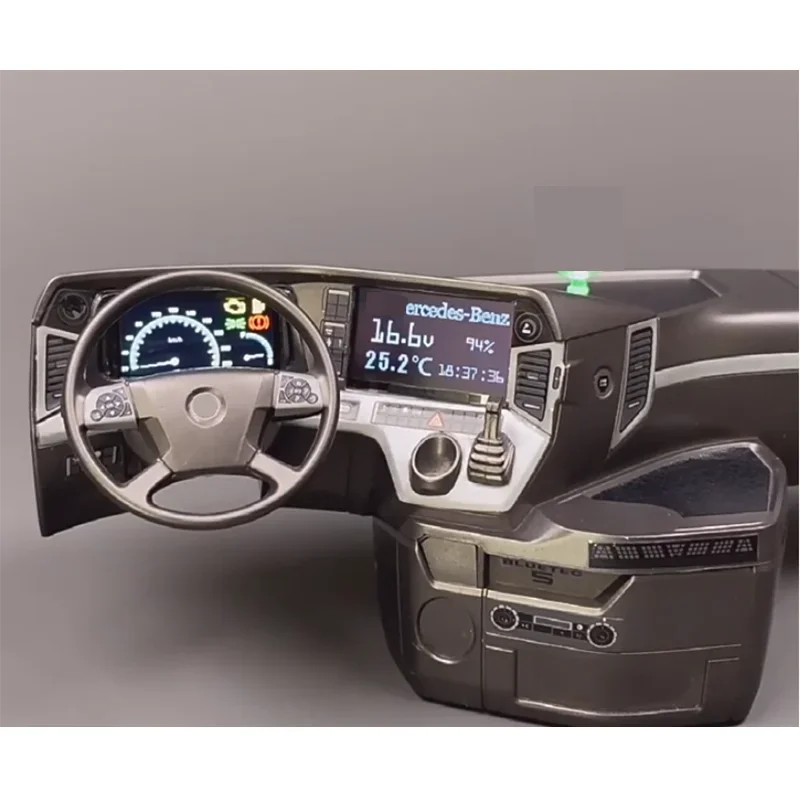 Simulazione Display Console centrale Display per 1/10 1/14 Tamiya RC Camion ribaltabile SCANIA 770S Benz Escavatore TRX4 SCX10 Jeep