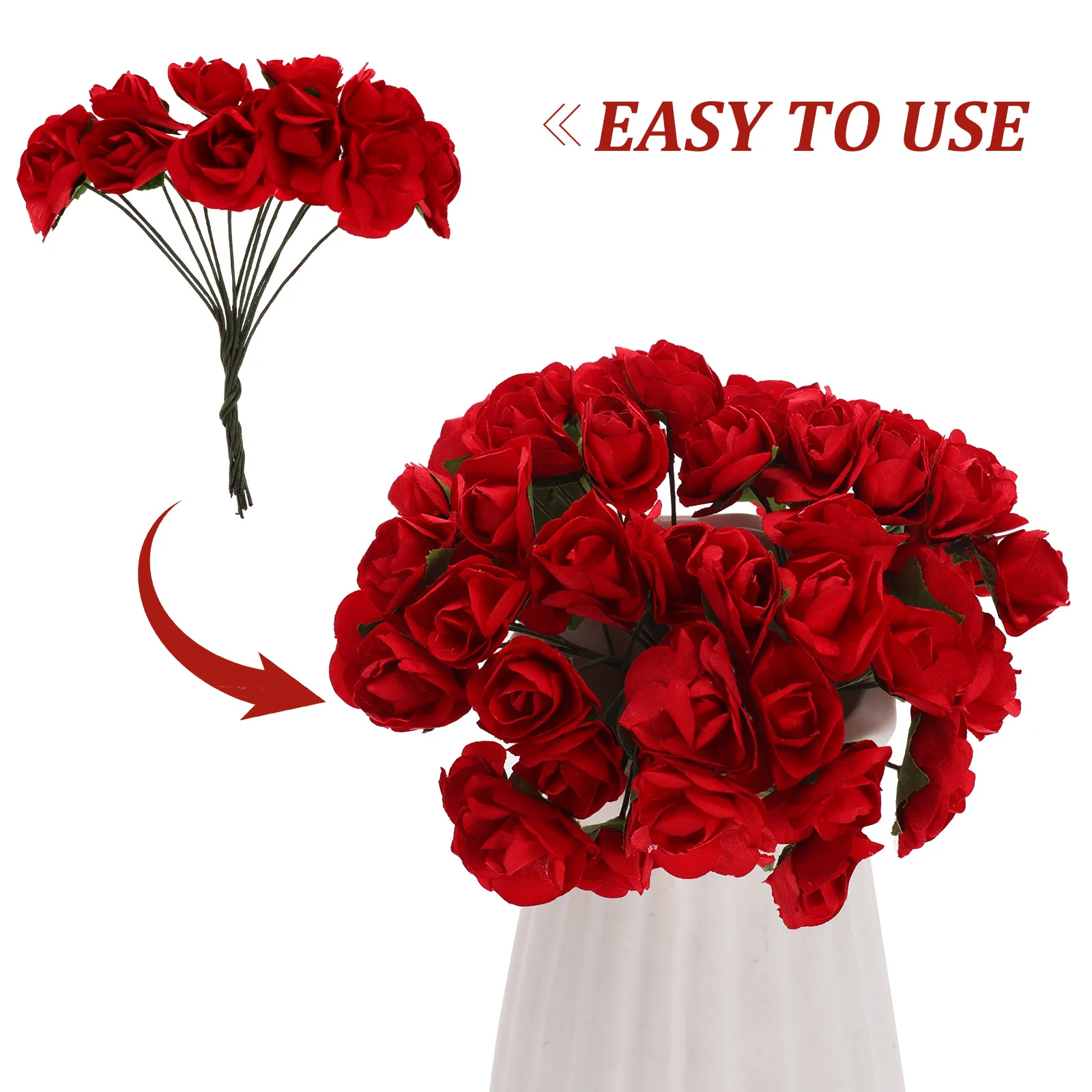 

144Pcs Simulated Plum Blossom Floral Decorations Home Office Table Adornments Easy to Match Vases Flower Party Decorations