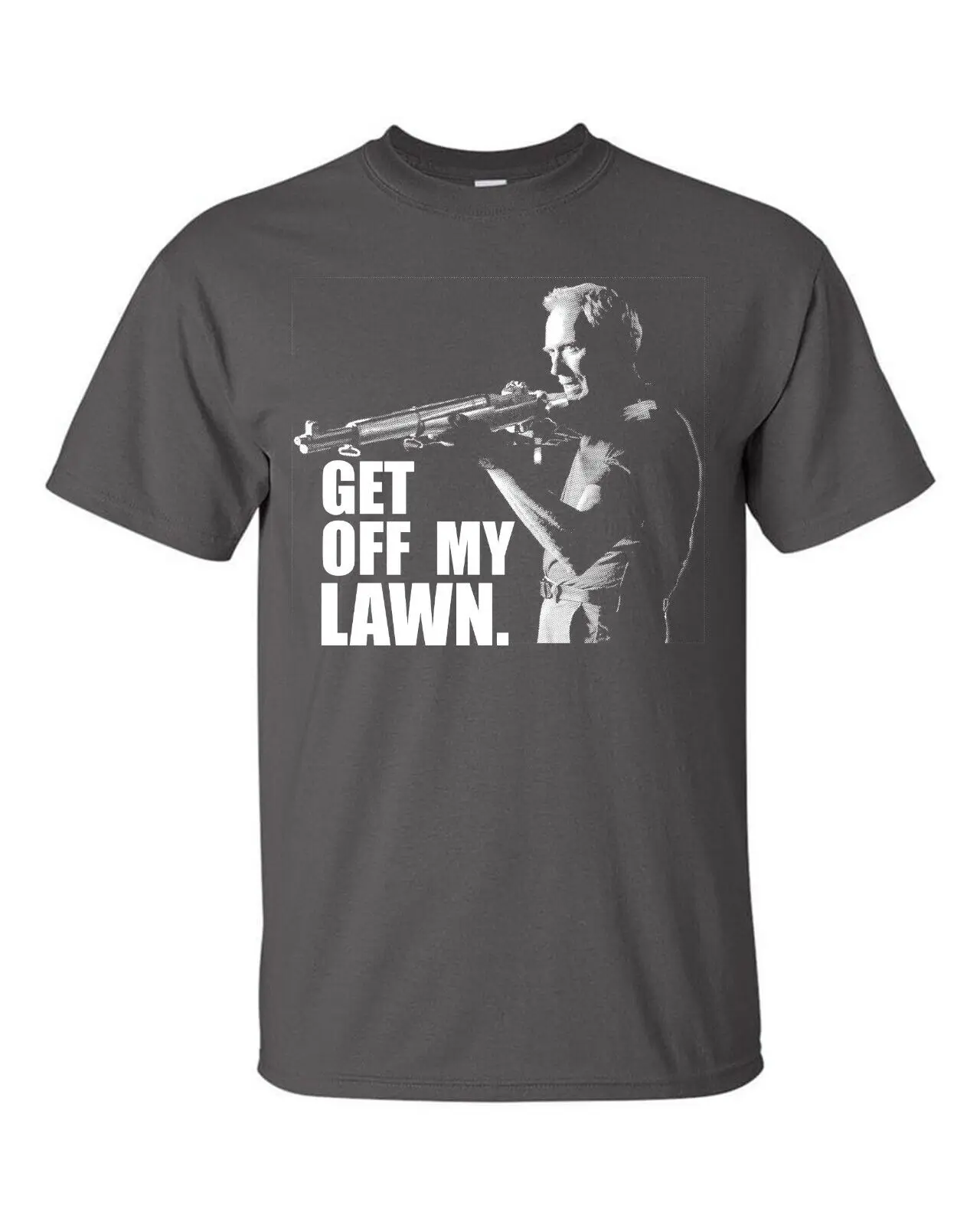 Get Off My Lawn Clint Eastwood T-Shirt 100% Cotton O-Neck Summer Short Sleeve Casual Mens T-shirt Size S-3XL