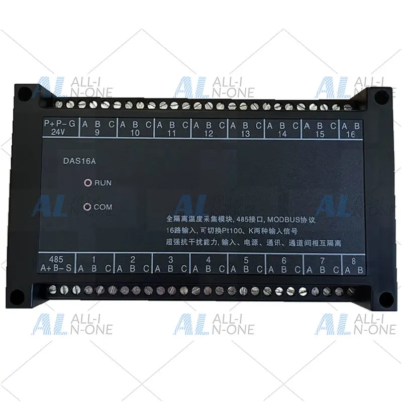 16-channel Temperature Acquisition Module Pt100, K Thermocouple Thermal Resistor Dual-purpose RS485 Interface MODBUS Protocol