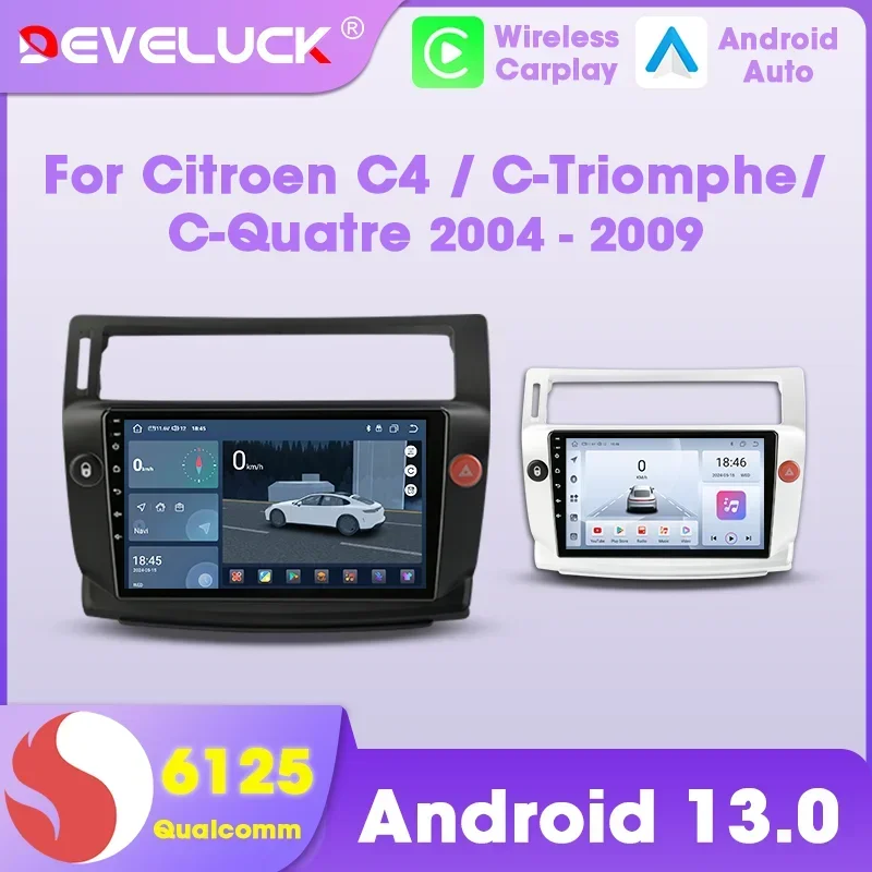 

Car Radio Multimedia Player Android Auto Carplay For Citroen C4 C-Triomphe C-Quatre 2004 2005 2006 - 2009 Navi Stereo Head Unit