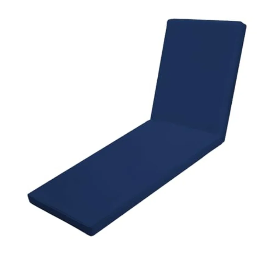 Chaise Lounge Cushions Outdoor for Patio, 71x22x3 in, Navy