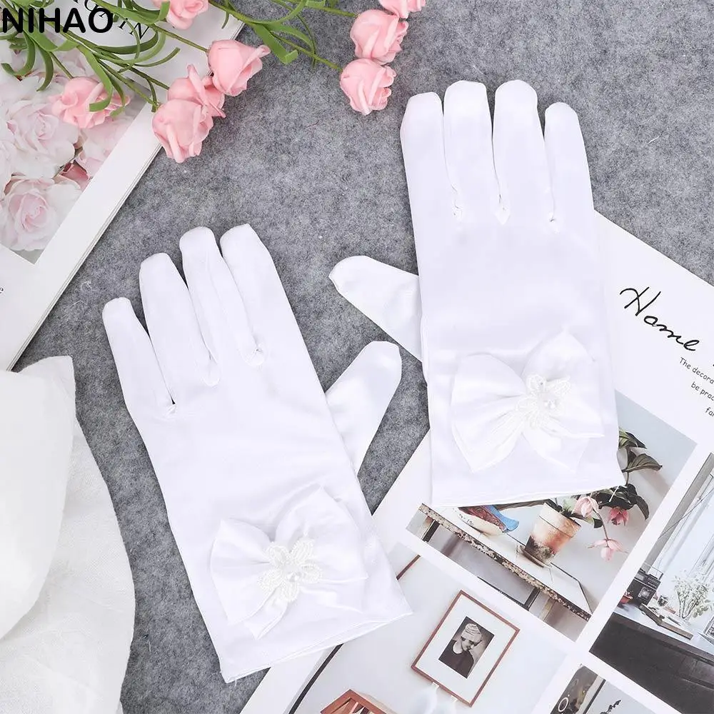 Children's Party Wedding Flower Girl Dress Accessories Brief Paragraph Lady Gloves Princess Gloves Bowknot Gloves Dress Gloves