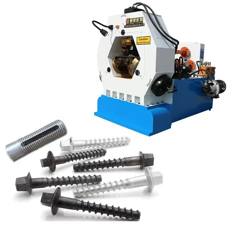 Automatic PLC Controlled Pipe Rolling Machine with Motor for Screw and Rebar Threading 15kW Power