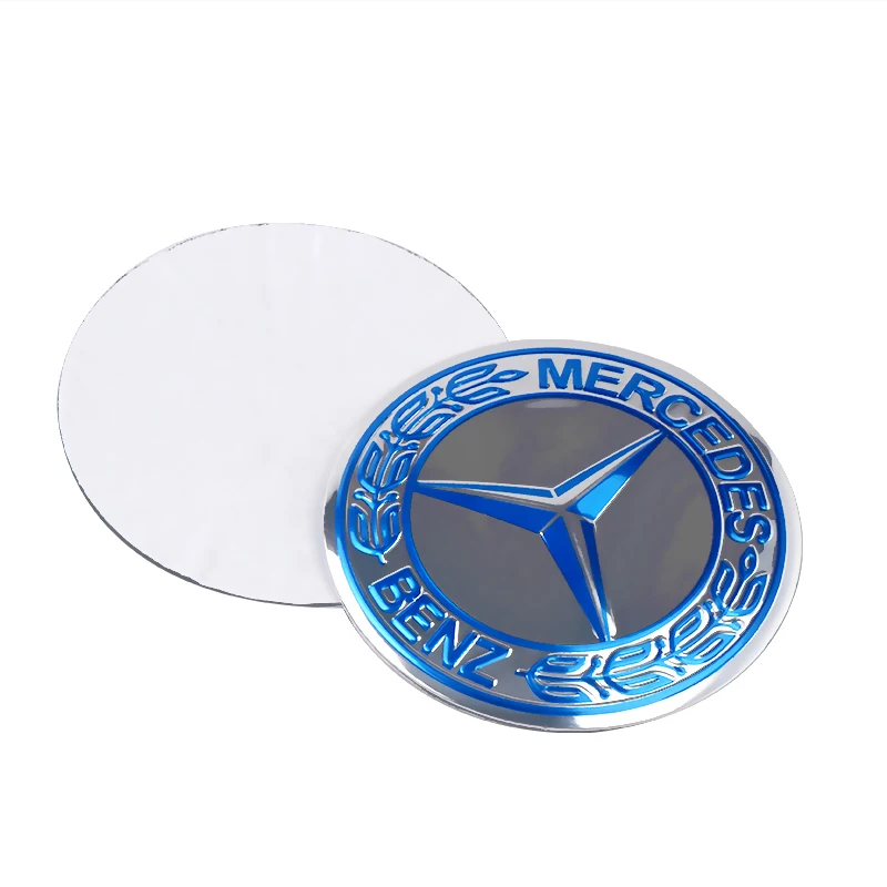 56/60/65mm Aluminum Auto Wheel Center Cap Stickers Benz Badge Tire Accessories For Mercedes Benz G S R C E B A Class E300 S200