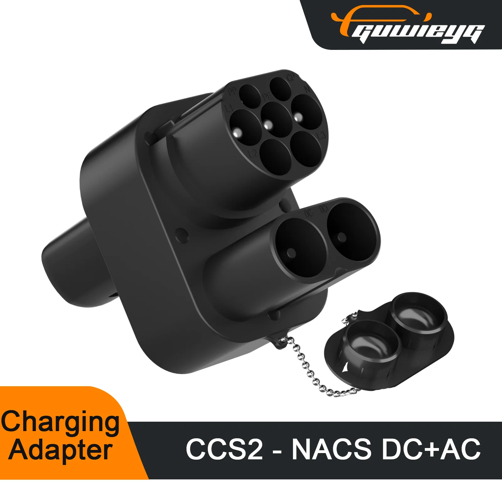 GUWIEYG CCS2 to Tesla AC DC EV Charger Adapter Compatible with Tesla Cars CCS2 Combo DC Fast Charging Adapter