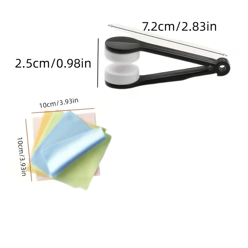 11 piece glasses cleaning brush set, cleaning stains, random color, suitable for home, office, travel, lens care accessories, gl