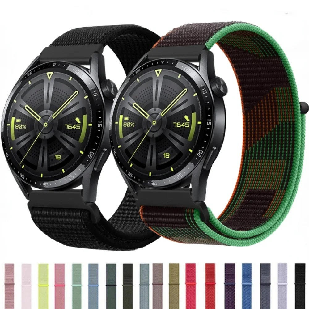 

Нейлоновый ремешок 22 мм 20 мм для Huawei Watch 3/GT 2 Pro 46 мм, браслет для Samsung Galaxy Watch 3/4/Classic/5/Pro/Active 2 44 40 мм