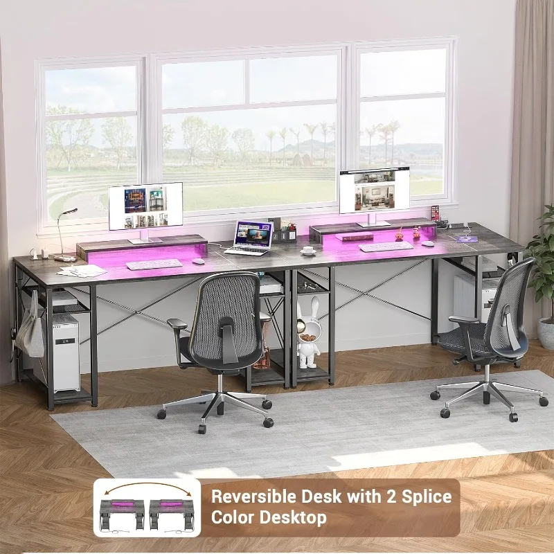 Computer desk with LED light, 55