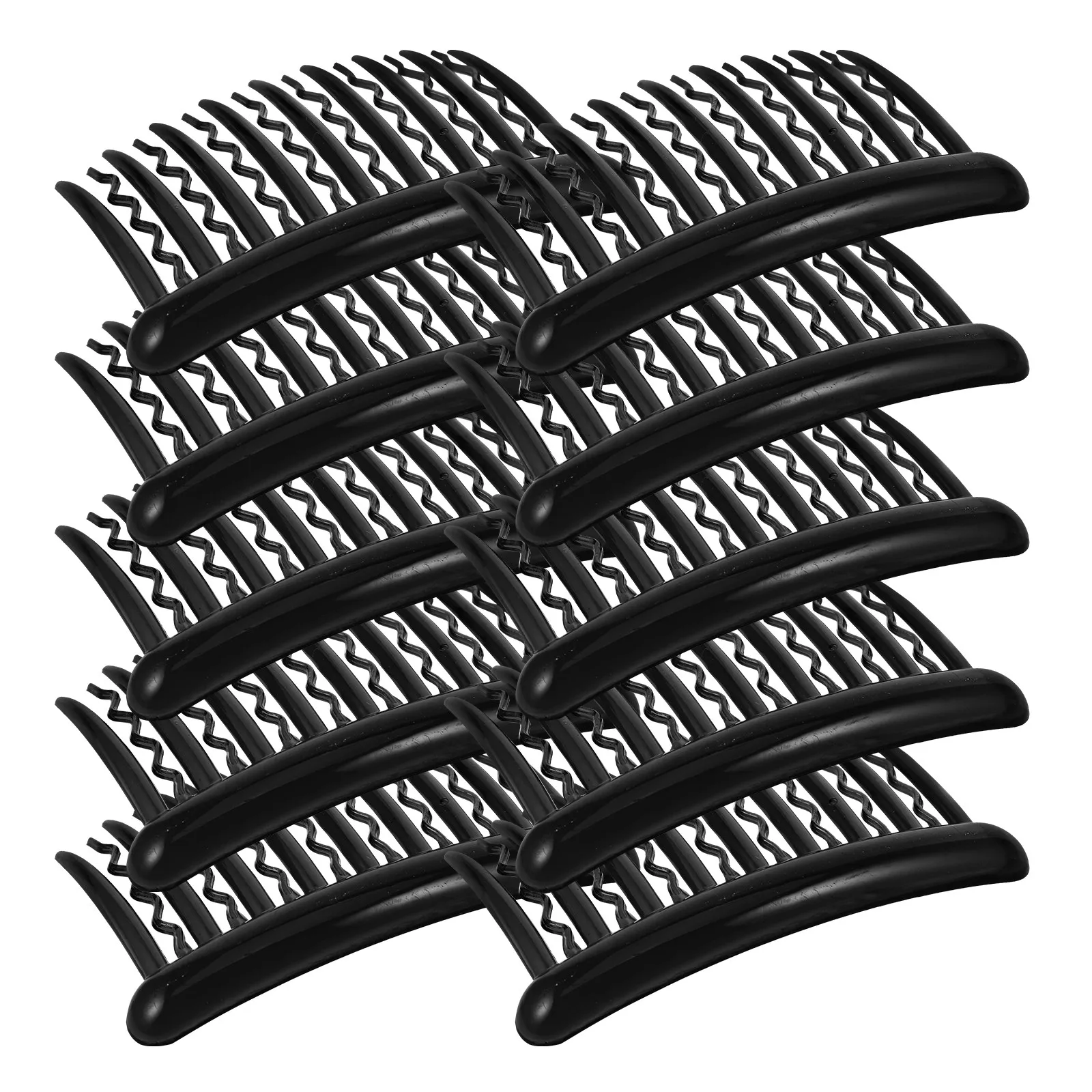 24Pcs Plastic Resin Bridal Wave Hair Comb with 17 Straight Teeth Side Twist Veil Clip for Wedding Party Daily Use Vintage Charm