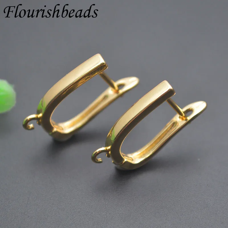 13x20mm Handmade Basic Metal Copper Gold Plated Nickel Free Earwire Earring Hooks Accessories for Women DIY Fashion Earrings