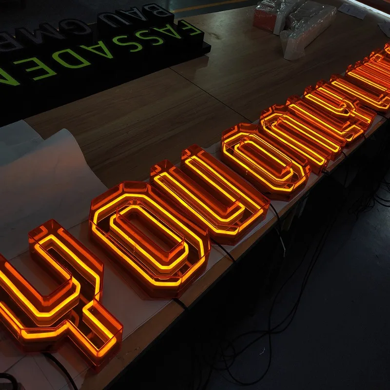 electronic advertising acrylic neon sign custom led illuminated sign custom logo led letters business shop Decoration