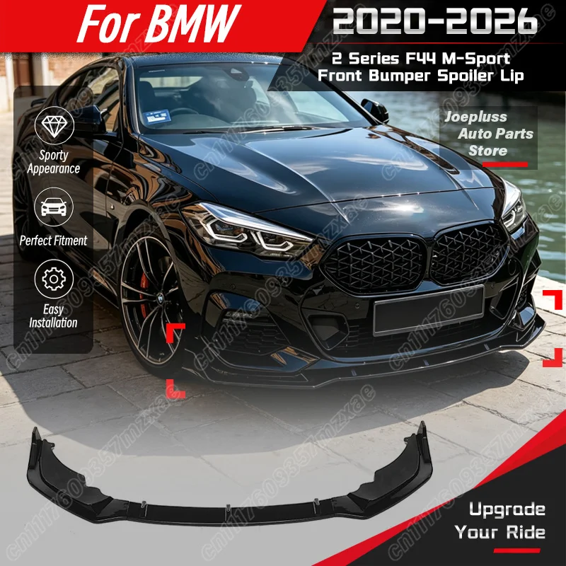 For BMW 2 Series F44 2020 2021 2022 2023 2024 2025 2026 Car Front Bumper Spoiler Lip Sport Style Vehicle Front Splitter Body Kit