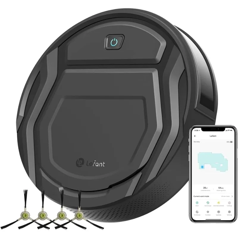 Lefant Robot Vacuum Cleaner with 2200Pa Powerful Suction,120 Mins,Tangle-Free,WiFi/Alexa/APP/Bluetooth