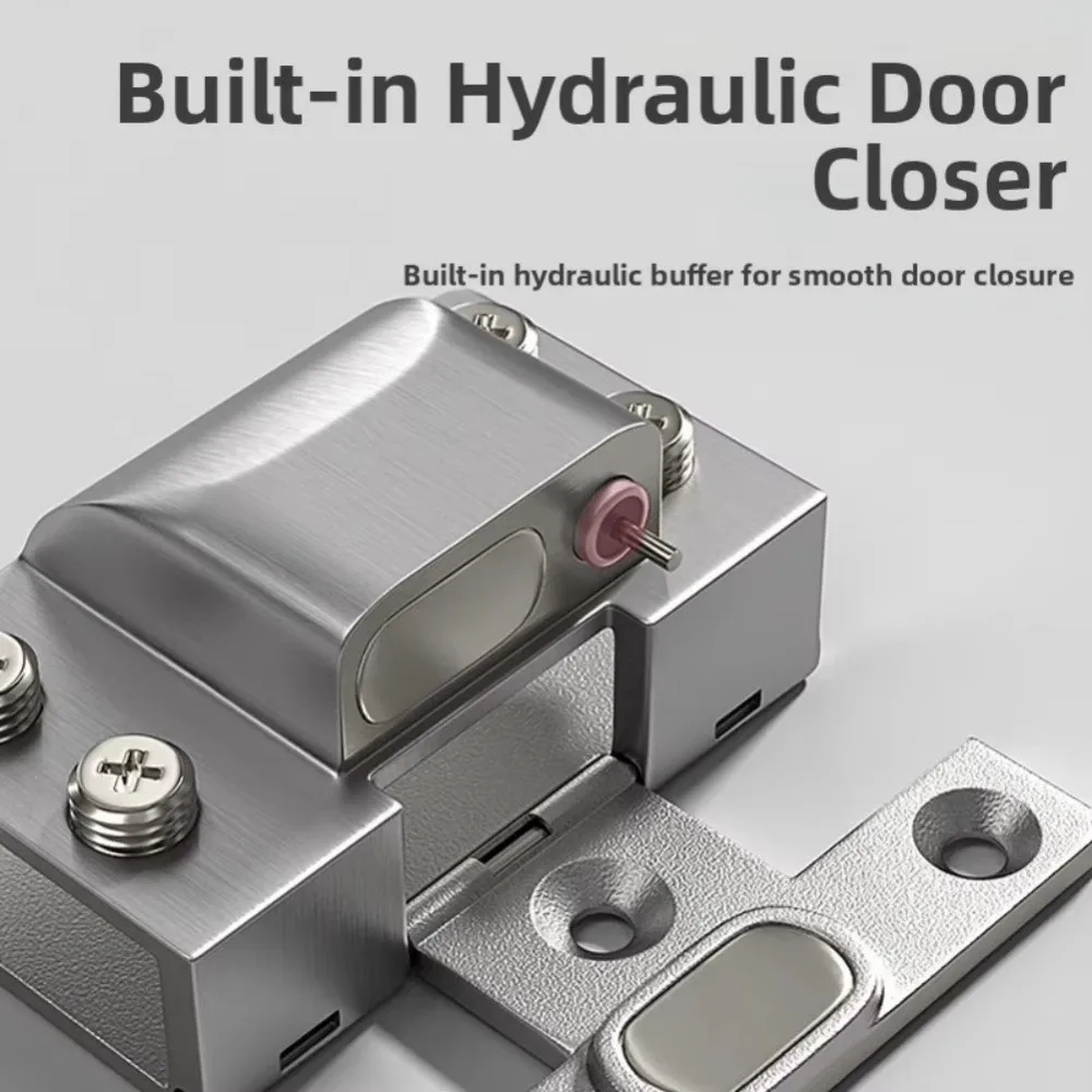 Stainless Steel Hydraulic Hinge Rust-proof Easy Installation Door Hinges No-Punch High-quality Square Hinges For Glass Doors
