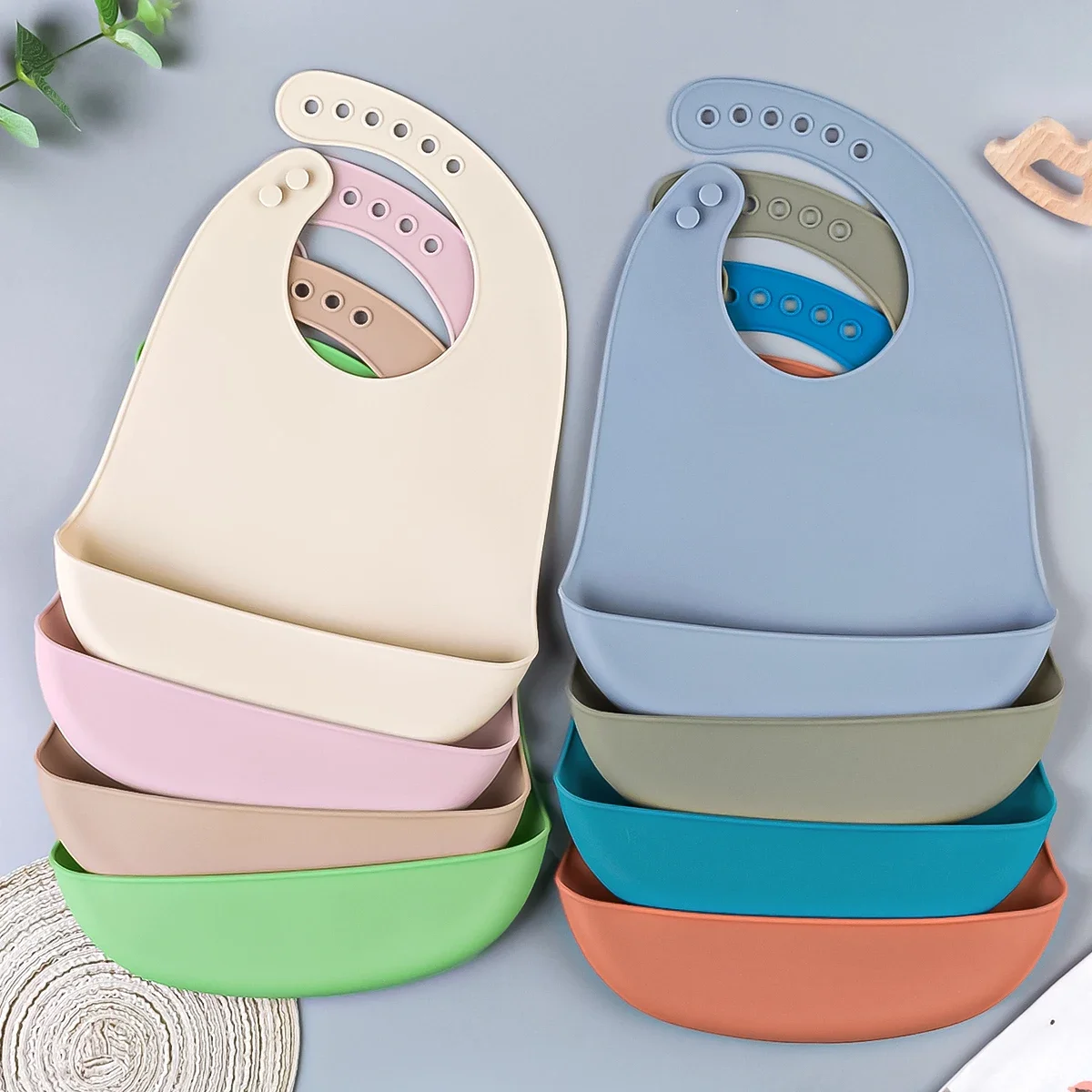 

3pcs Waterproof Baby Bibs Baby Stuff Cute Kids Cartoon Bib Girl Boy Adjustable Soft Silicone Bib Baby Feeding Stuff
