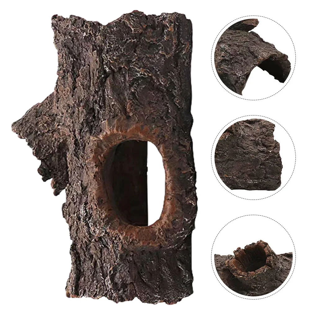 

Aquarium Cave Decor Resin Fish Hiding Place Safe for Tanks Small Fish Shrimp Turtle Reptile Hideout Landscaping Decoration Tall