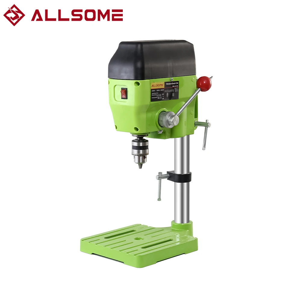 ALLSOME High Variable Speed Bench Drill Press 480W Drilling Machine Drilling Chuck 1-10mm For DIY Wood Metal Electric Tools