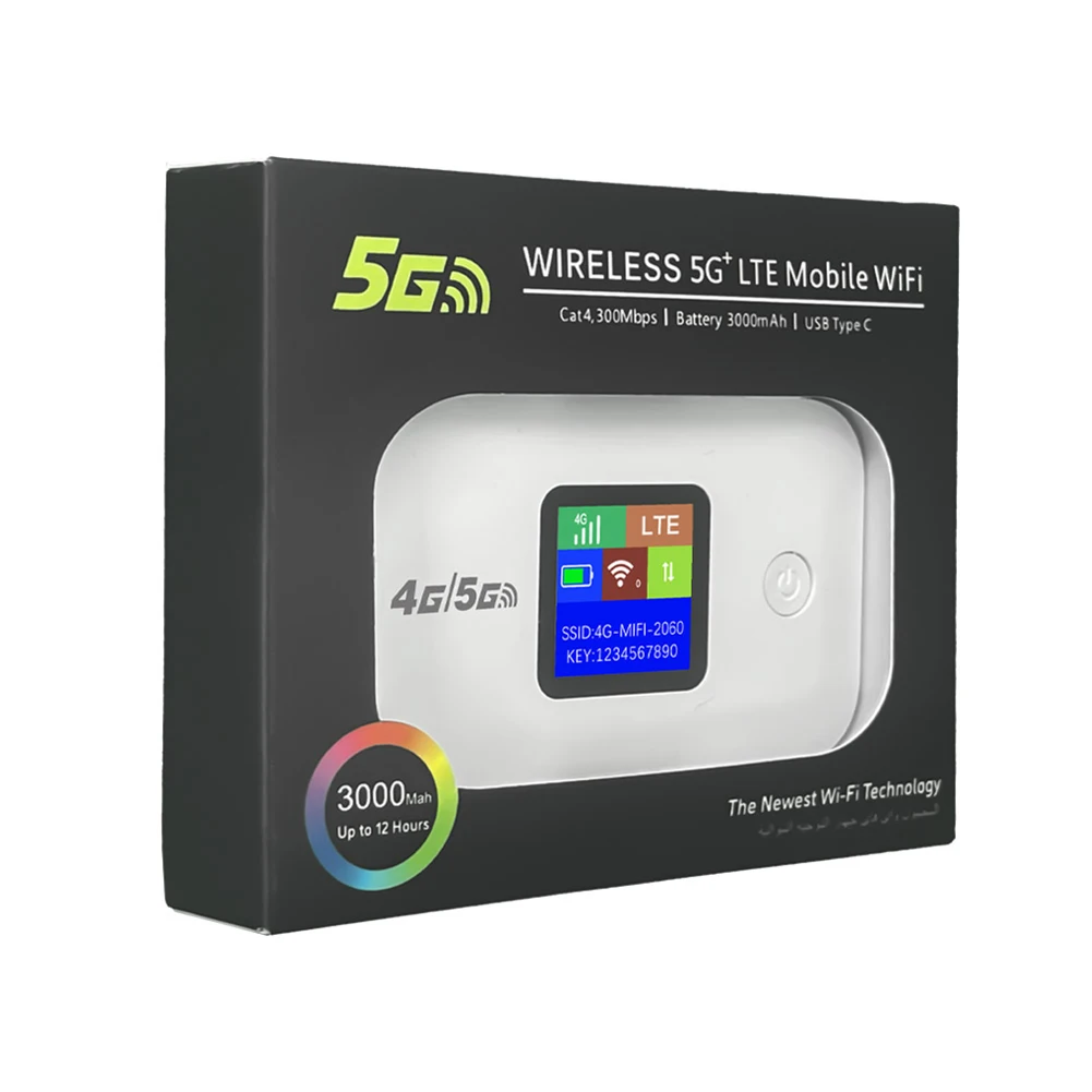 4G/5G 모바일 와이파이 라우터 150Mbps 4G LTE 무선 라우터 3000mA 휴대용 포켓 MiFi 모뎀 모바일 와이파이 핫스팟 (SIM 카드 슬롯 포함)