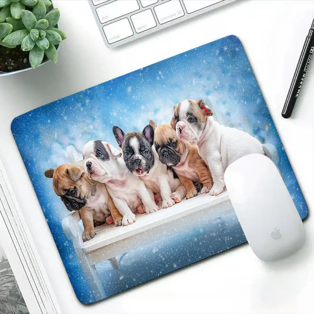 Französische Bulldogge Mauspad Anime Gamer Schreibtischmatte PC Gamer Schrank Gaming Teppich Laptop Varmilo Zubehör Tastatur Mousepad Mausepad