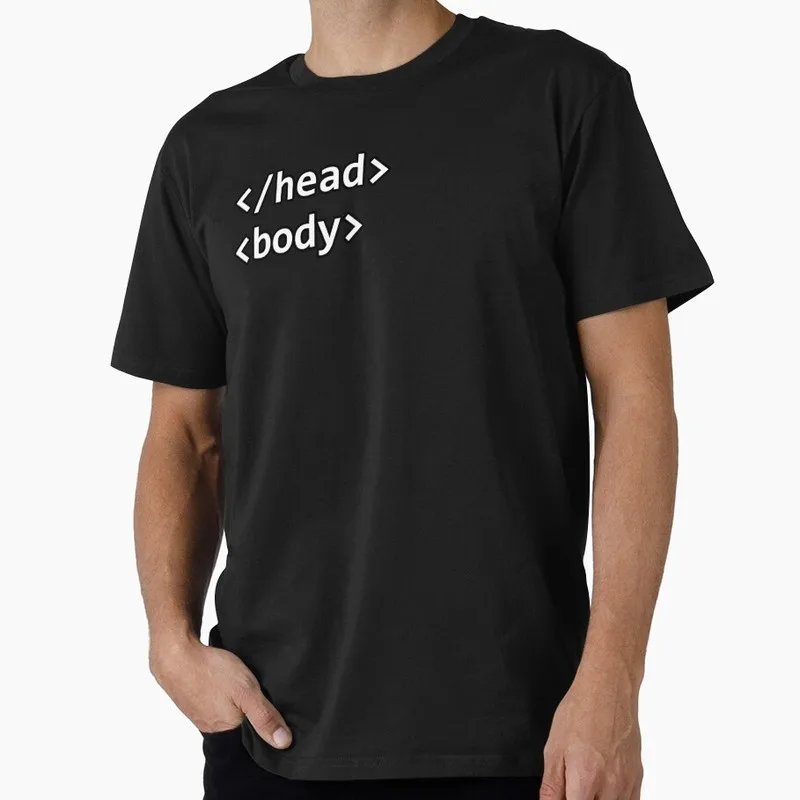 HTML Code - End of head section, start of body Graphic T‑Shirt for Programmer Software Engineers Geek IT Developer Fan Gift Tees