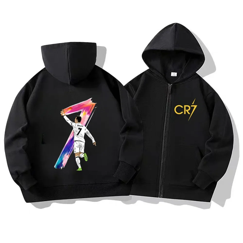 

Ronaldo Messi CR7 Sweatshirts for Baby Football Star Kids Clothes Boys Zipper Hoodie Children Top Children's Boy's Clothing