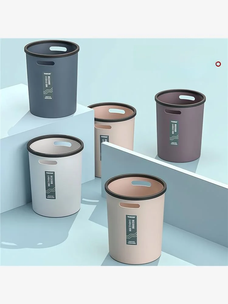 

Home Use Trash Can Kitchen Bathroom Toilet Bedroom Living Room Creative Office Paper Basket Waste Bin Classification Toilet P...