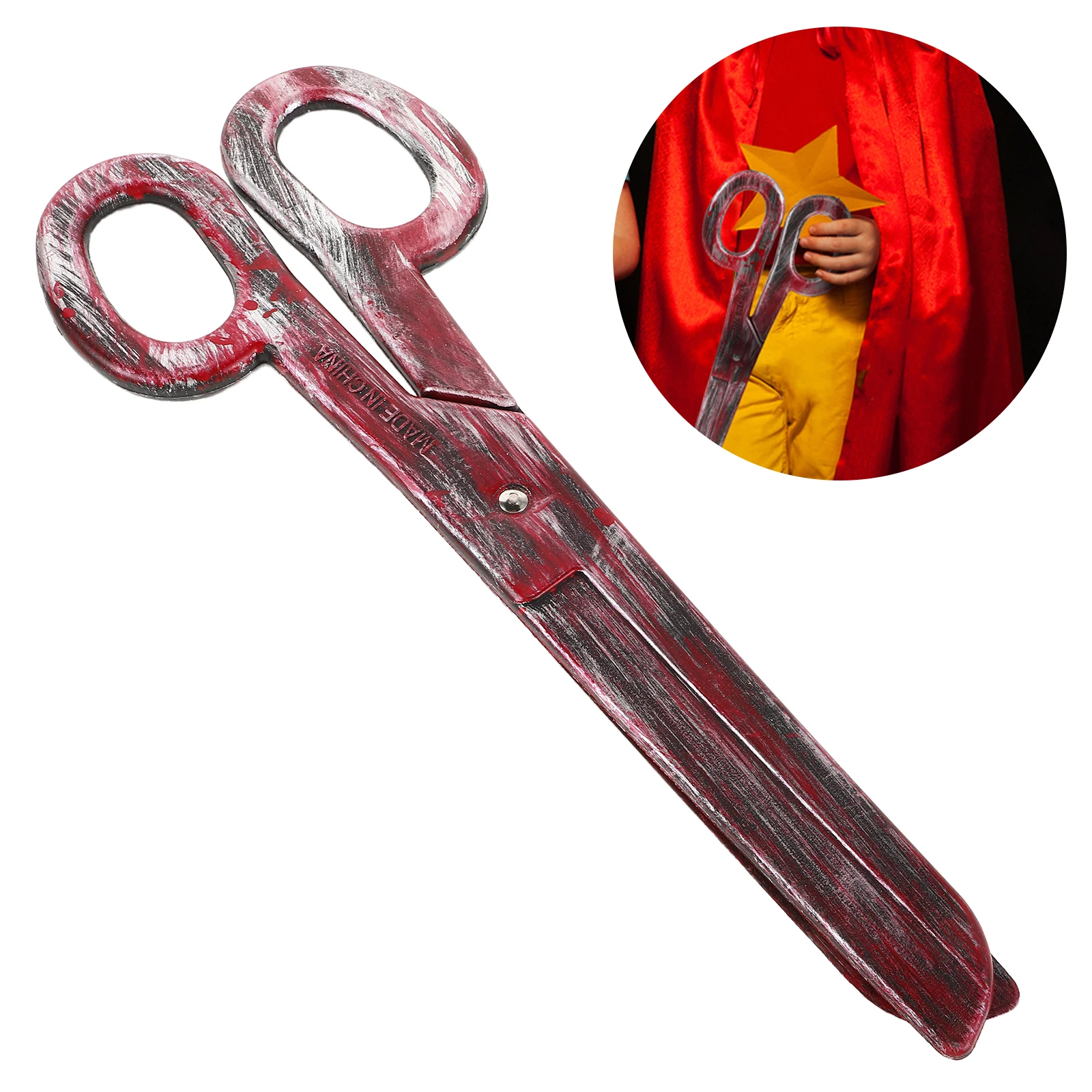 

1pcs Clown Scissors Large Plastic Party Prank Prop Theatrical Performance Accessory Halloween Decor Stage Supply