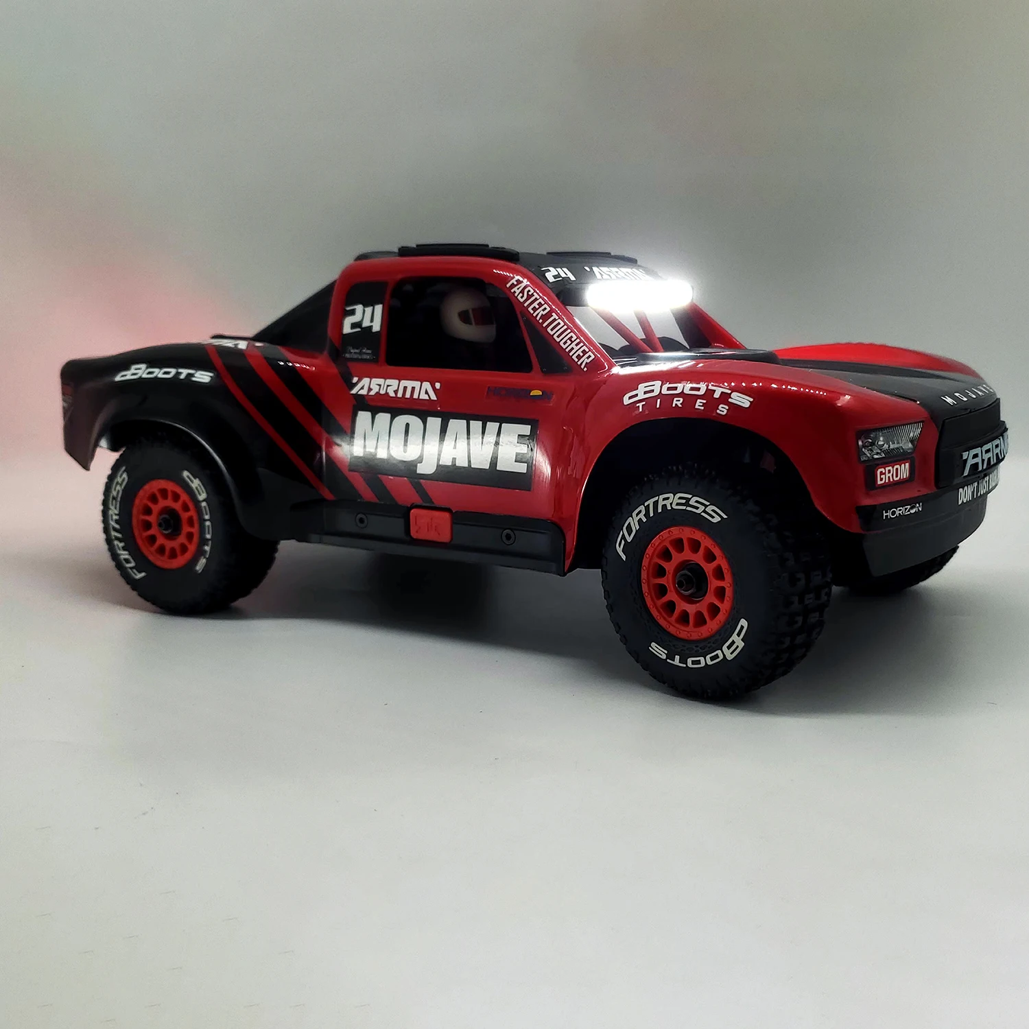 6V Modified Front Headlight & Rear Taillight LED Light Set for Arrma 1/14 Mojave Grom RC Car Upgrade Parts