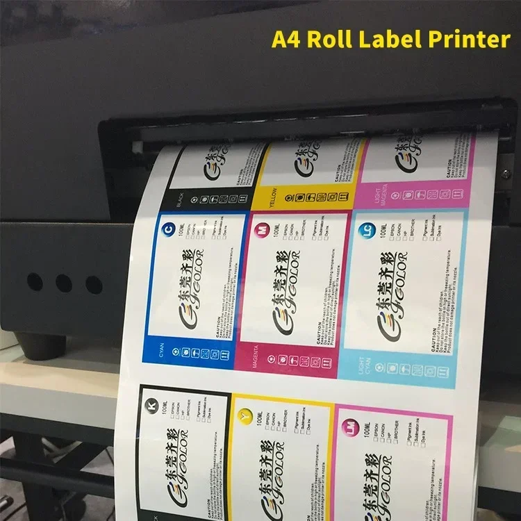 6 Color Inkjet PVC Label Sticker Printer Machine A4 pigment ink