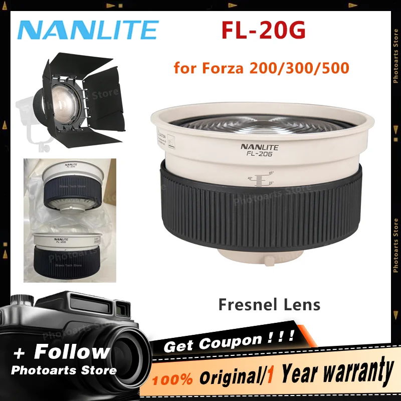 NANLITE FL-20G Fresnel Lens for 200W 300W 500W 200 300 500 Photography light Nanguang FL 20G For Video