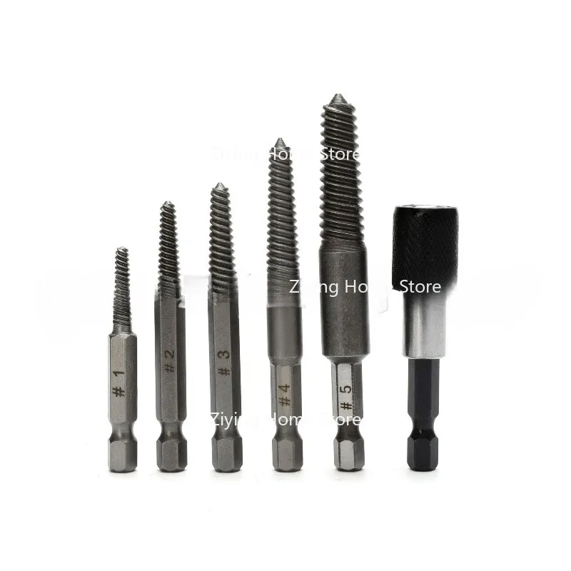 Suitable for Hexagonal Shank Broken Screw Extractor, 60mm, Black Quick-release Electric Hexagonal Broken Wire Extraction Tool
