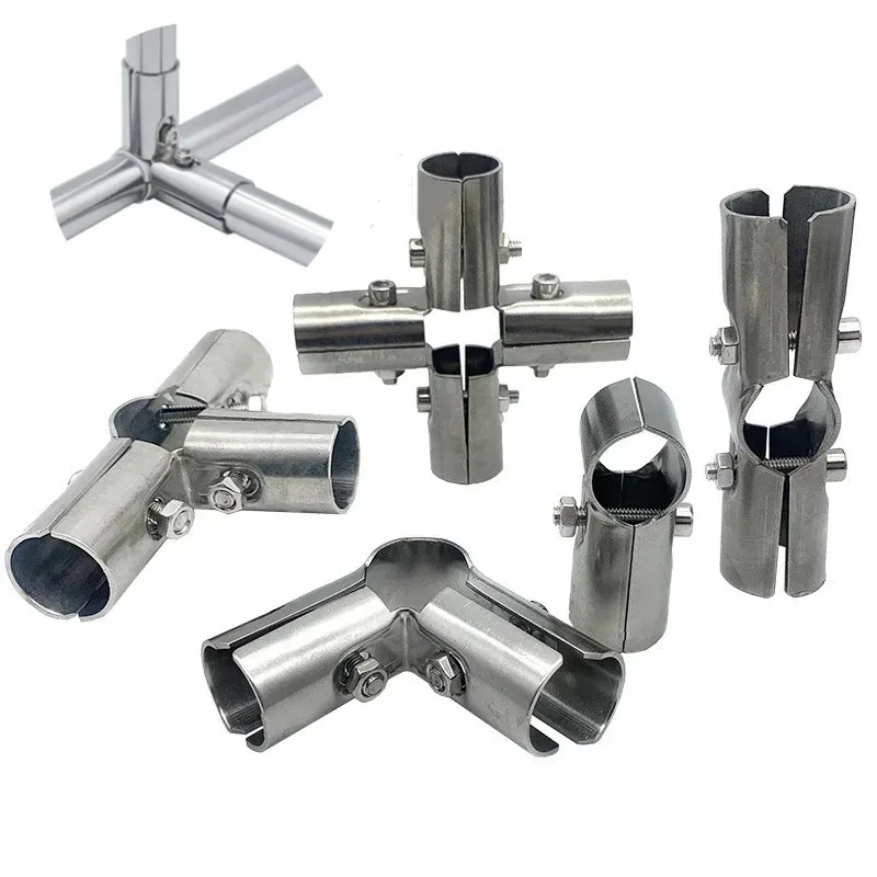 

Соединительные крестики для круглых труб из нержавеющей стали 25 мм, фиксирующие зажимы-держатели для труб, мебельная фурнитура