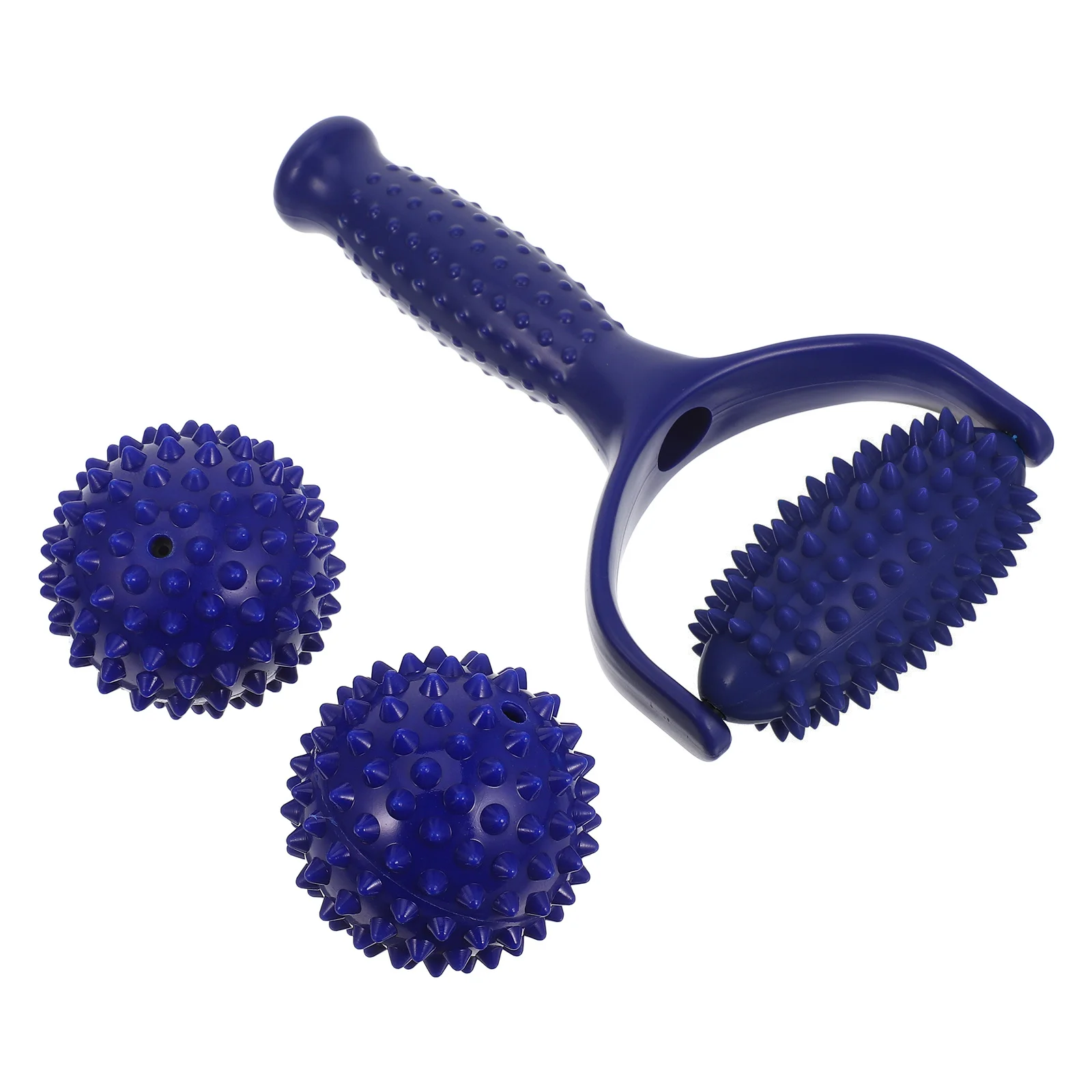 كرة تدليك العضلات شائكة محمولة باليد لكامل الجسم للرقبة والظهر والساقين والقدمين أداة علاج محمولة بنقطة الزناد شائكة