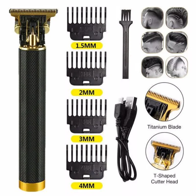 Professional Trimmer Hair Clippers Cutting Beard Cordless Barber Shaving Machine