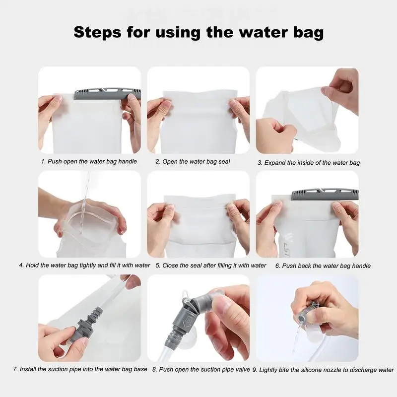 Water Bladder For Hiking Backpack Leak-proof Outdoor Cycling Water Bag Portable Mountaineering TPU Water Packs Reservoir image 5