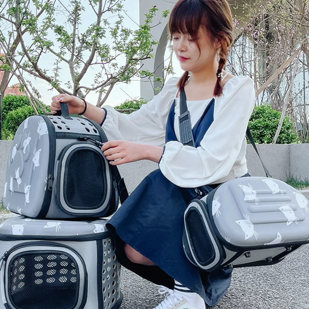 

Carrier Cat Sling Bag Breathable Shoulder Travel Pet Carrying Bag Pouch Adjustable Strap Durable EVA Pet Supplies