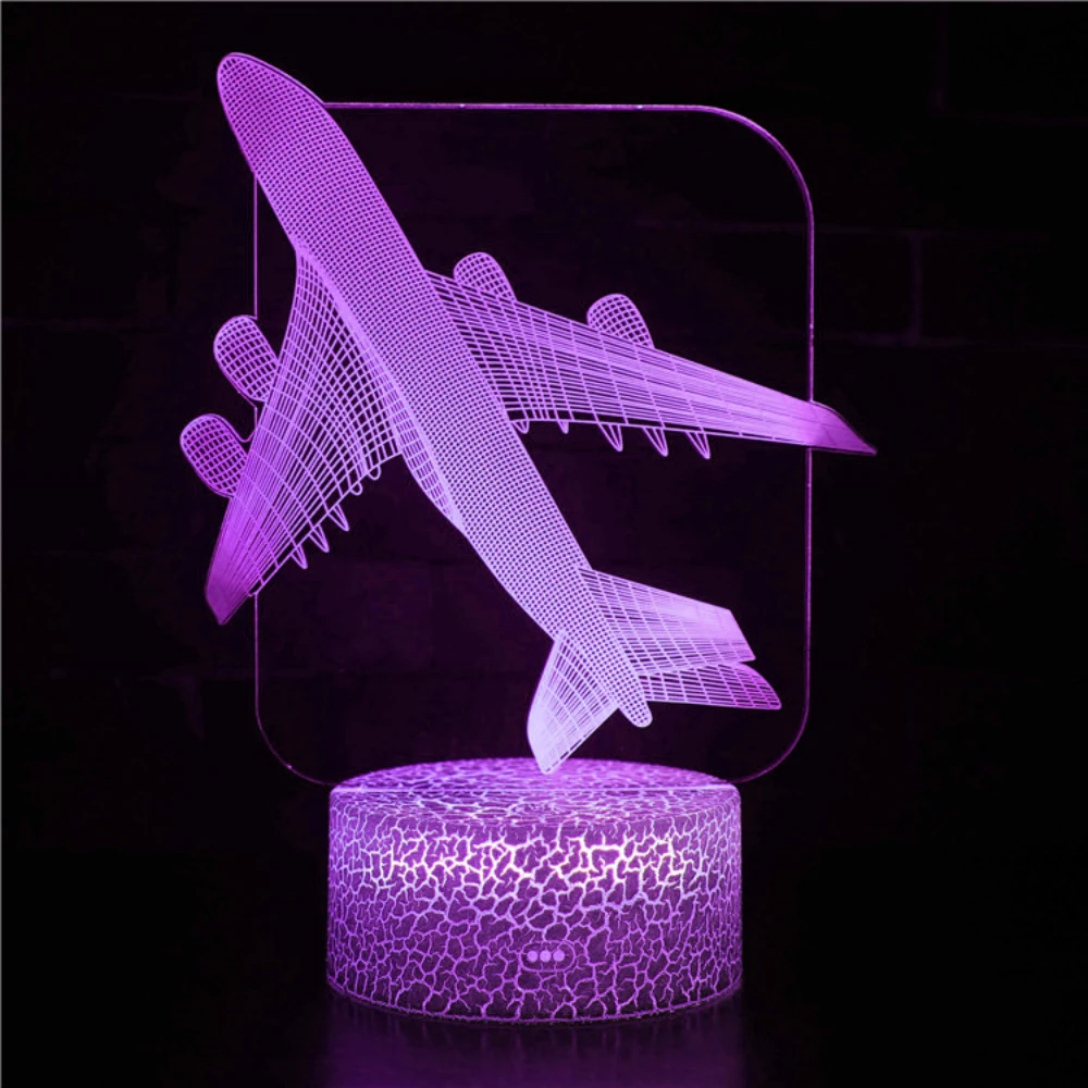 

Nighdn Acrylic Airplane 3D Lamp LED Night Light for Kids Room Decor USB Table Lamp Plane Gift for Boys Girls Child Nightlight